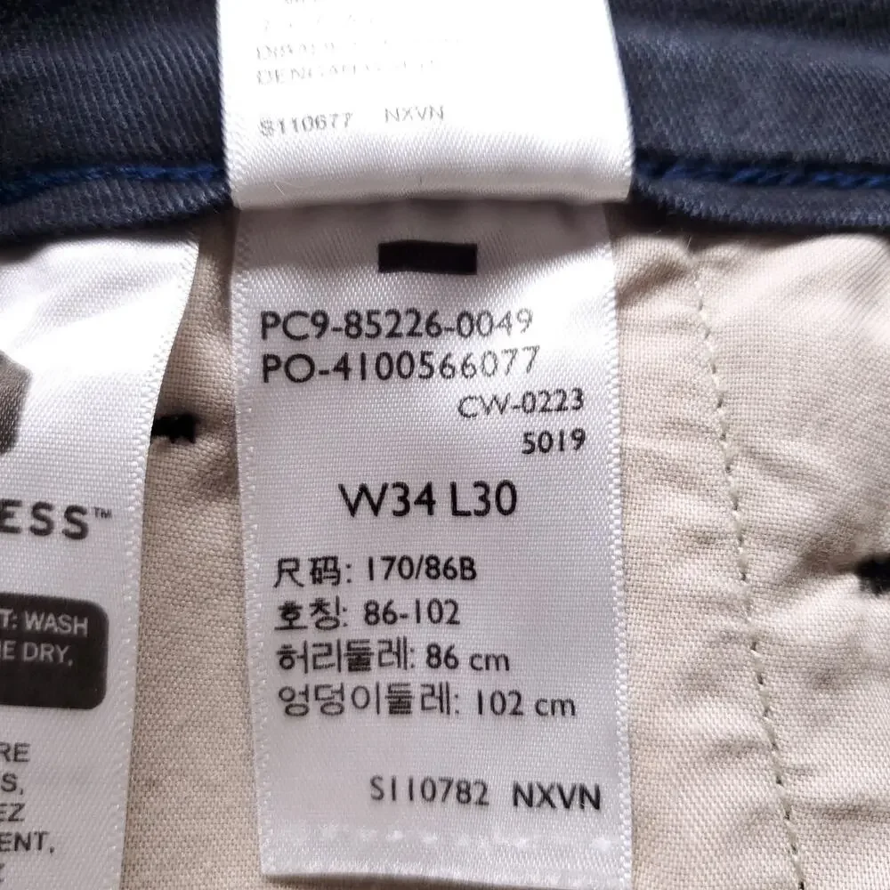 Levi's XX Chino Standard Taper Pants Men 34x30 Black Stretch Workwear Streetwear